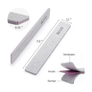 25 limas de uñas para uñas acrílicas de grano 80120_2