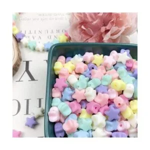 Mulutoo Juego de 250 cuentas acrílicas de color caramelo_6