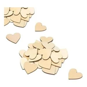 100 piezas de mini mesa de madera rústica con corazón de_1