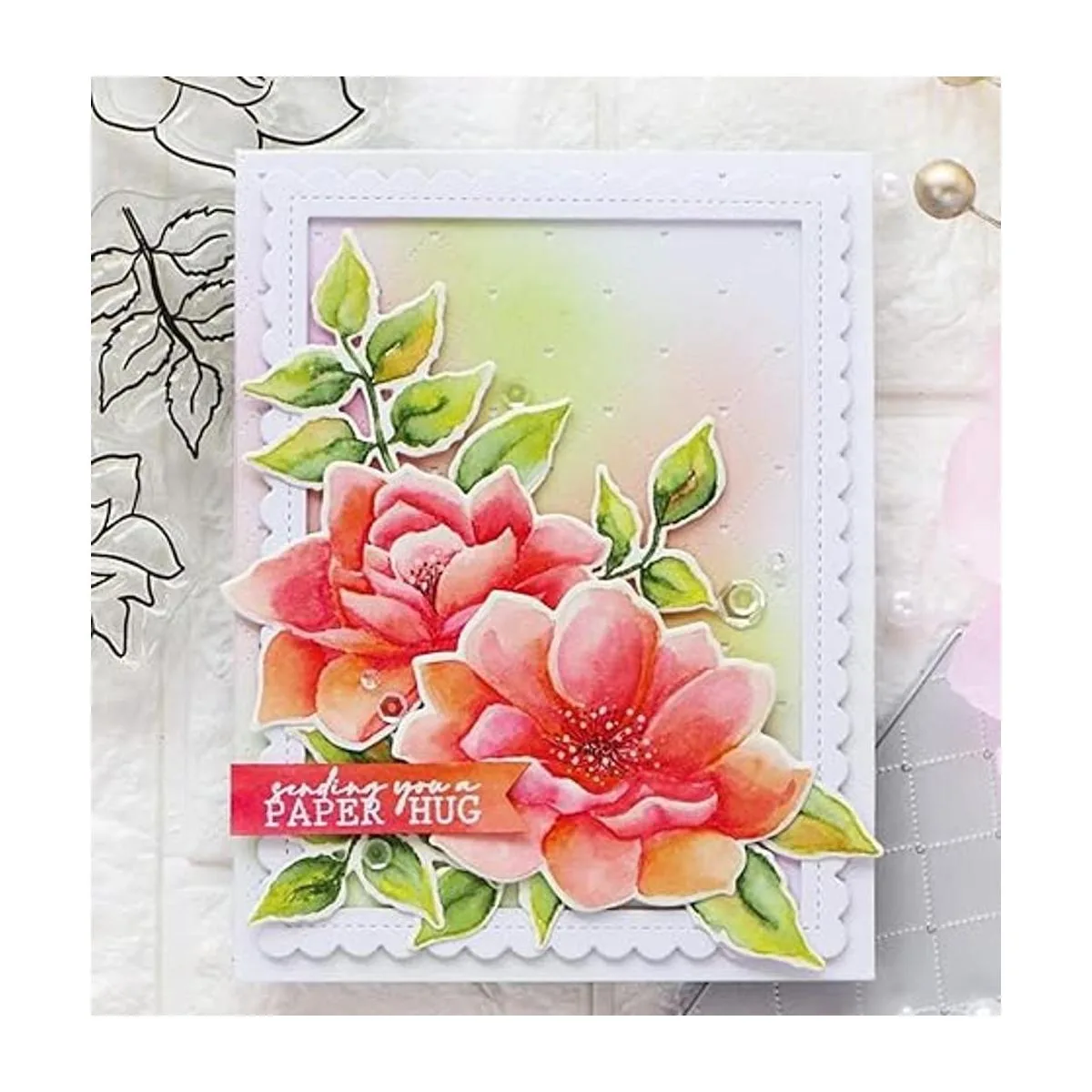 hinana Troqueles rectangulares de metal con agujero de_4