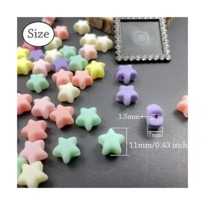 Mulutoo Juego de 250 cuentas acrílicas de color caramelo_2