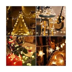 CESOF Guirnalda de luces de estrella 20 pies 40 luces_7