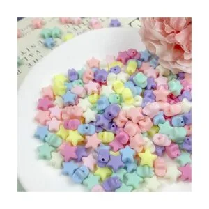 Mulutoo Juego de 250 cuentas acrílicas de color caramelo_4