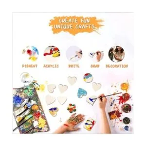 100 piezas de mini mesa de madera rústica con corazón de_5