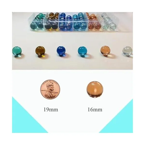 UNCOJOY 72 canicas para niños 6 colores de mármol_2
