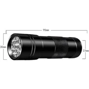 Luz negra linterna UV 12 LED 395nm para luz azul_5