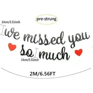 Welcome Home Cartel negro con texto en inglés We Missed_2