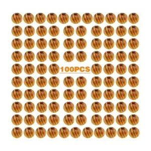 100 cuentas redondas de madera de 0.551 in cuentas de_2