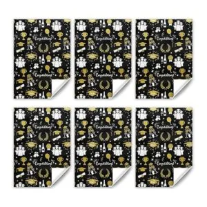 Papeles de regalo de graduación 2022 6 hojas de papel de_3