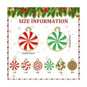 60 piezas de dije de bastón de caramelo para hacer joyas_3