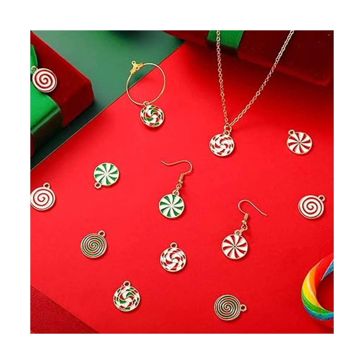 60 piezas de dije de bastón de caramelo para hacer joyas_7