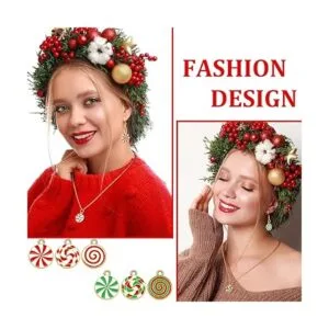 60 piezas de dije de bastón de caramelo para hacer joyas_2