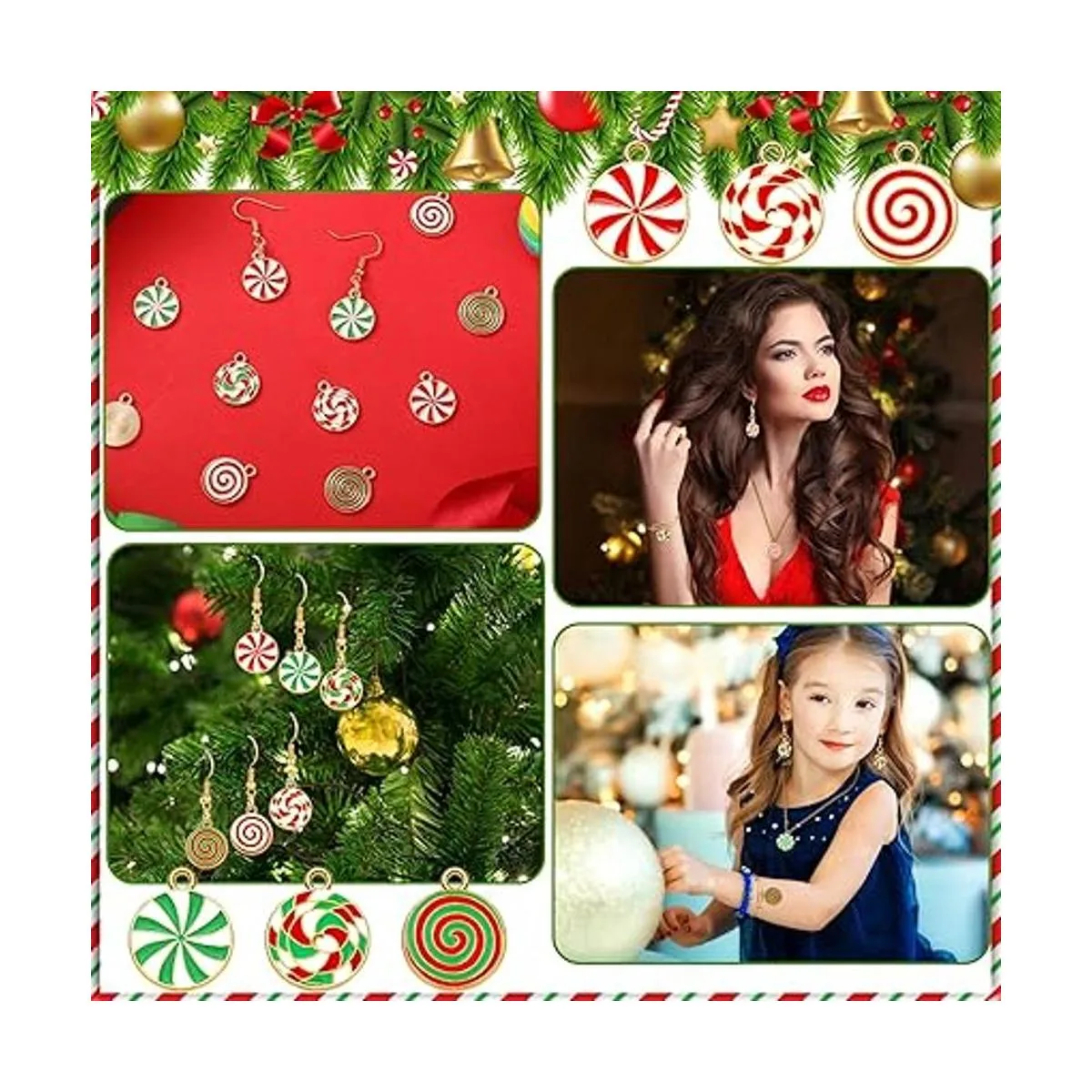 60 piezas de dije de bastón de caramelo para hacer joyas_5