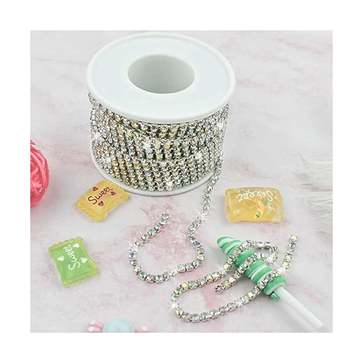 1 rollo de 10 yardas de 0.118 in de cristal con cierre de_7