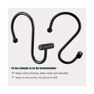 Gracelife Ganchos para cortina de ducha juego de 12_2