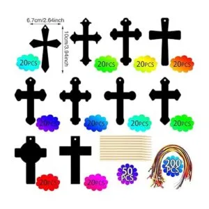 Adornos de cruz para rascar kit de manualidades de color_2