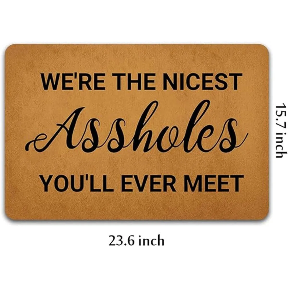 Weilon Felpudo de puerta de entrada Funny Welcome We We_4