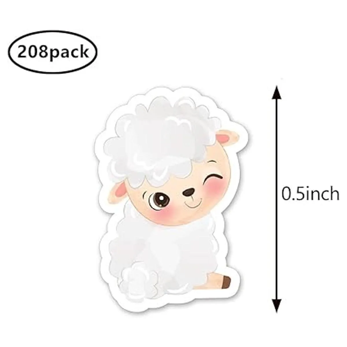 Lindo oveja diseño de cordero 0.5 pulgadas álbum de_2