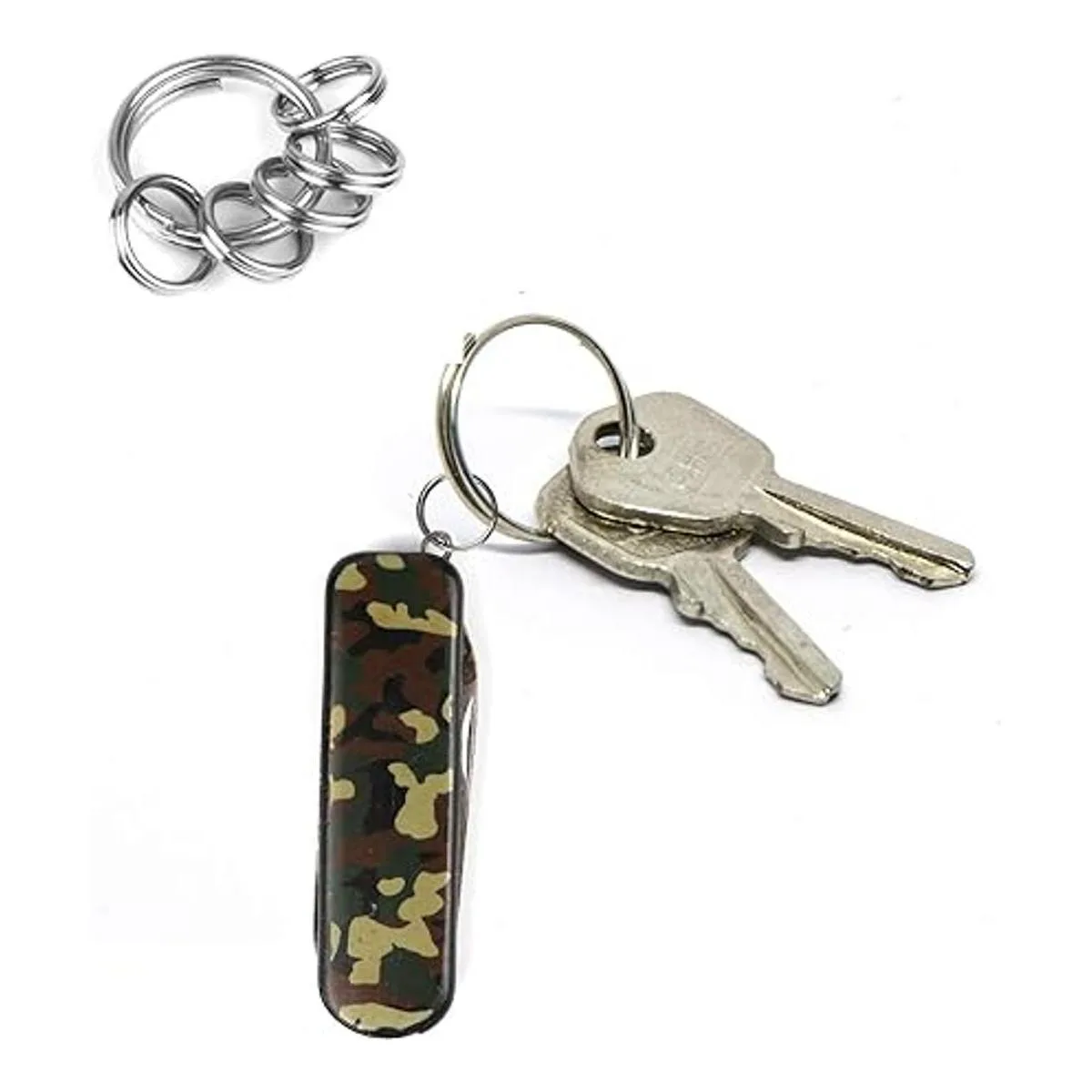 HUIHUIBAO 200 piezas de acero inoxidable Split Ring_6