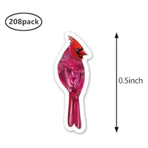 Cardinal Pegatinas planificadoras de pájaros rojos 0.5_2