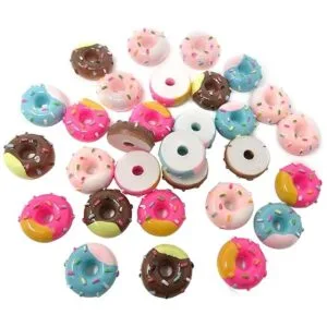 Honbay 30 abalorios de resina con parte trasera plana_5