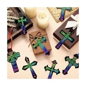 Adornos de cruz para rascar kit de manualidades de color_6