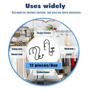 Gracelife Ganchos para cortina de ducha juego de 12_5
