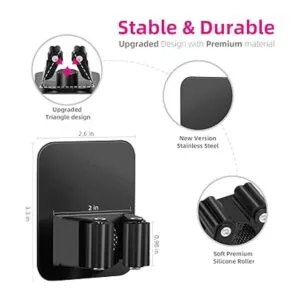 DOMAXCAI Juego de 4 soportes de pared para escobas_3