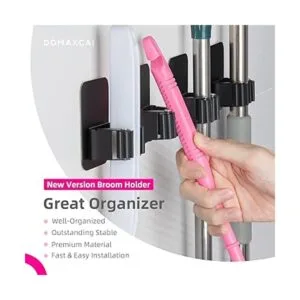 DOMAXCAI Juego de 4 soportes de pared para escobas_2