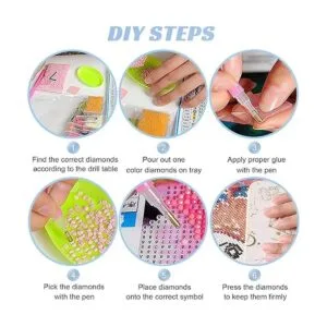 Bestact Kits de pintura de diamantes kit de arte de_6