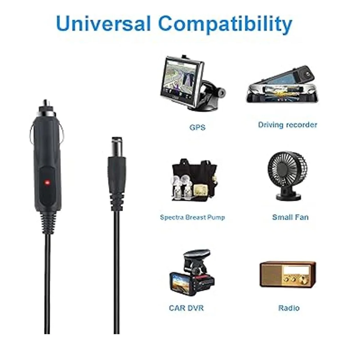 TLJIYPU Cargador de coche universal de 12 V y 2 A_3