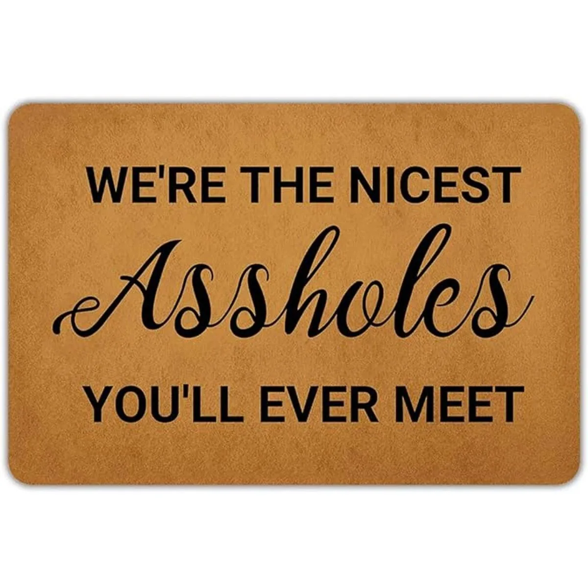 Weilon Felpudo de puerta de entrada Funny Welcome We We_1