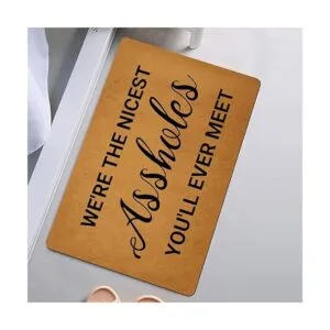 Weilon Felpudo de puerta de entrada Funny Welcome We We_2