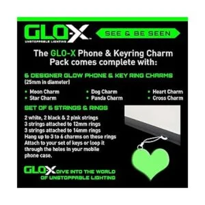 GLOX Abalorio para teléfono móvil que brilla en la_4
