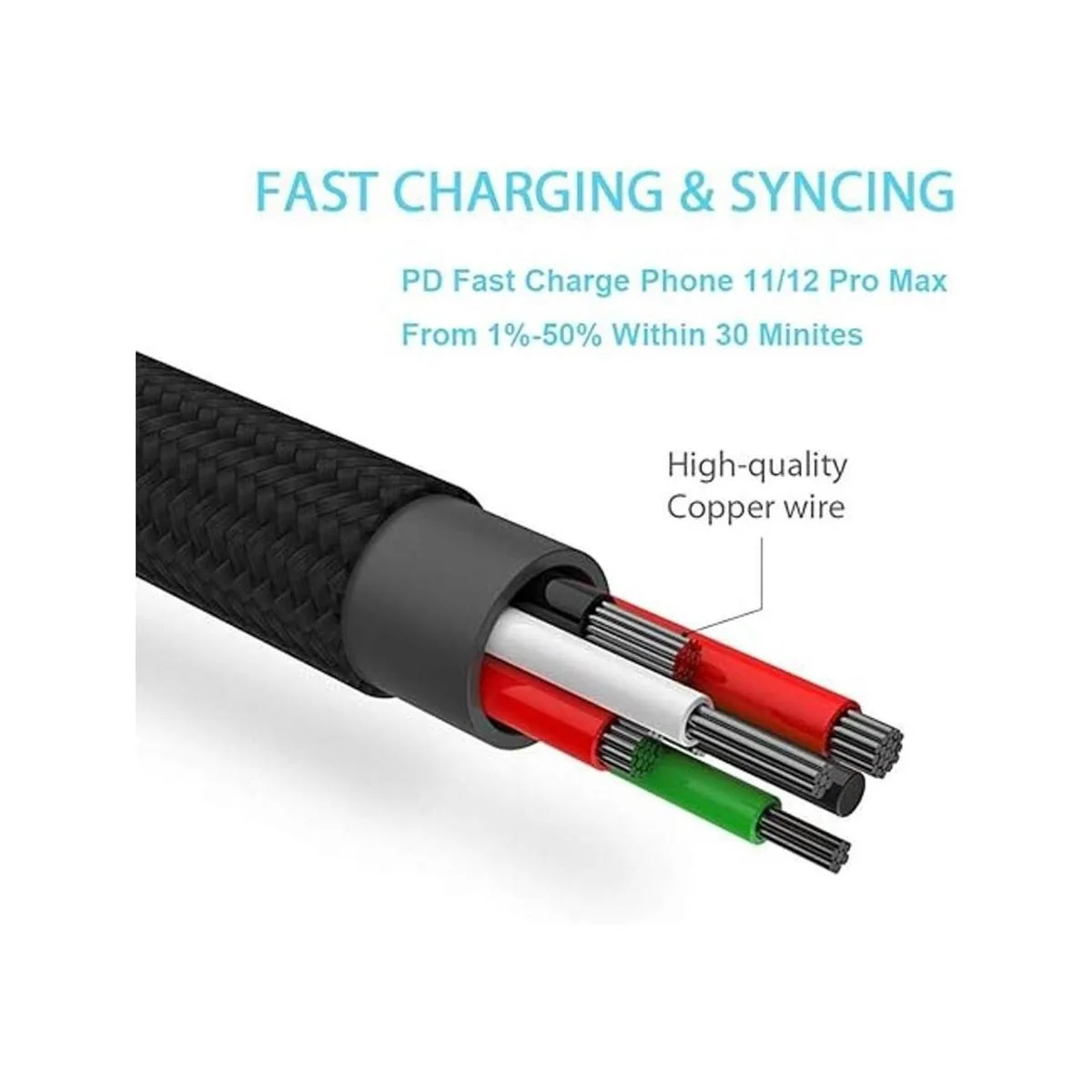 RoFI USBC a Phone 11 Cable de carga compatible con_3