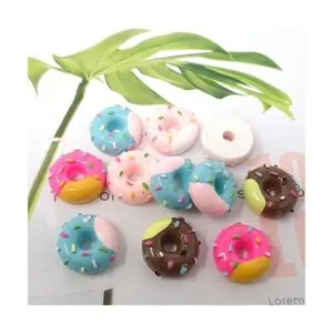 Honbay 30 abalorios de resina con parte trasera plana_4