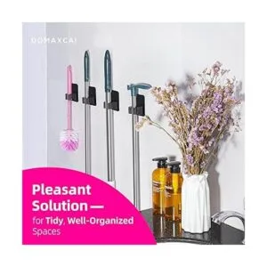 DOMAXCAI Juego de 4 soportes de pared para escobas_4