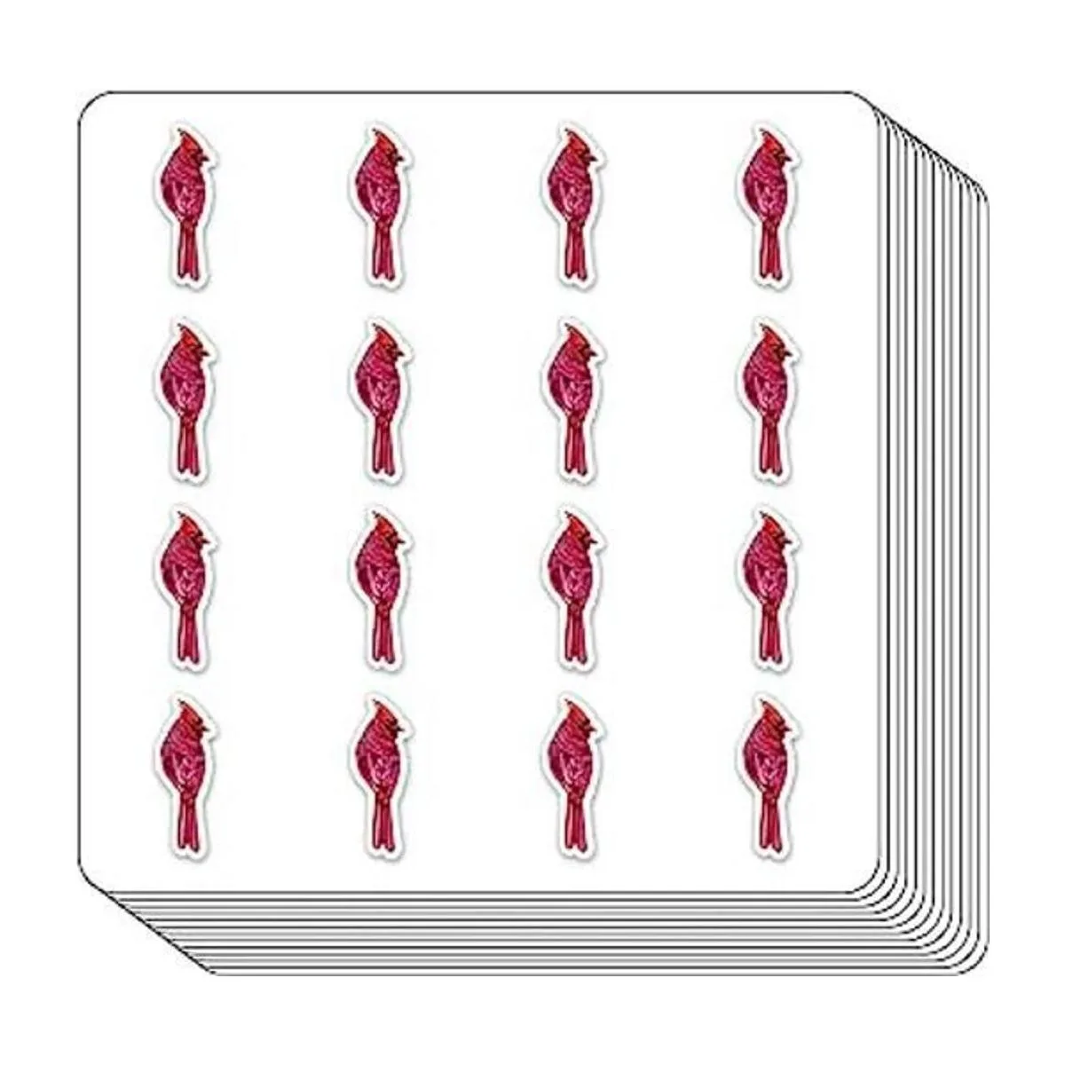 Cardinal Pegatinas planificadoras de pájaros rojos 0.5_1