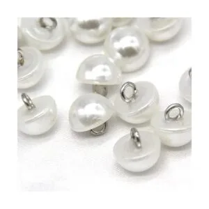 USOSOU 10mm Half Domed Pearl Buttons SemiCircle White_4