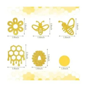 280 piezas de confeti de abejorro con purpurina color_2