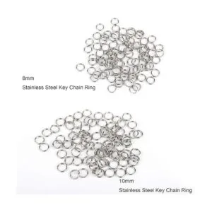 HUIHUIBAO 200 piezas de acero inoxidable Split Ring_5