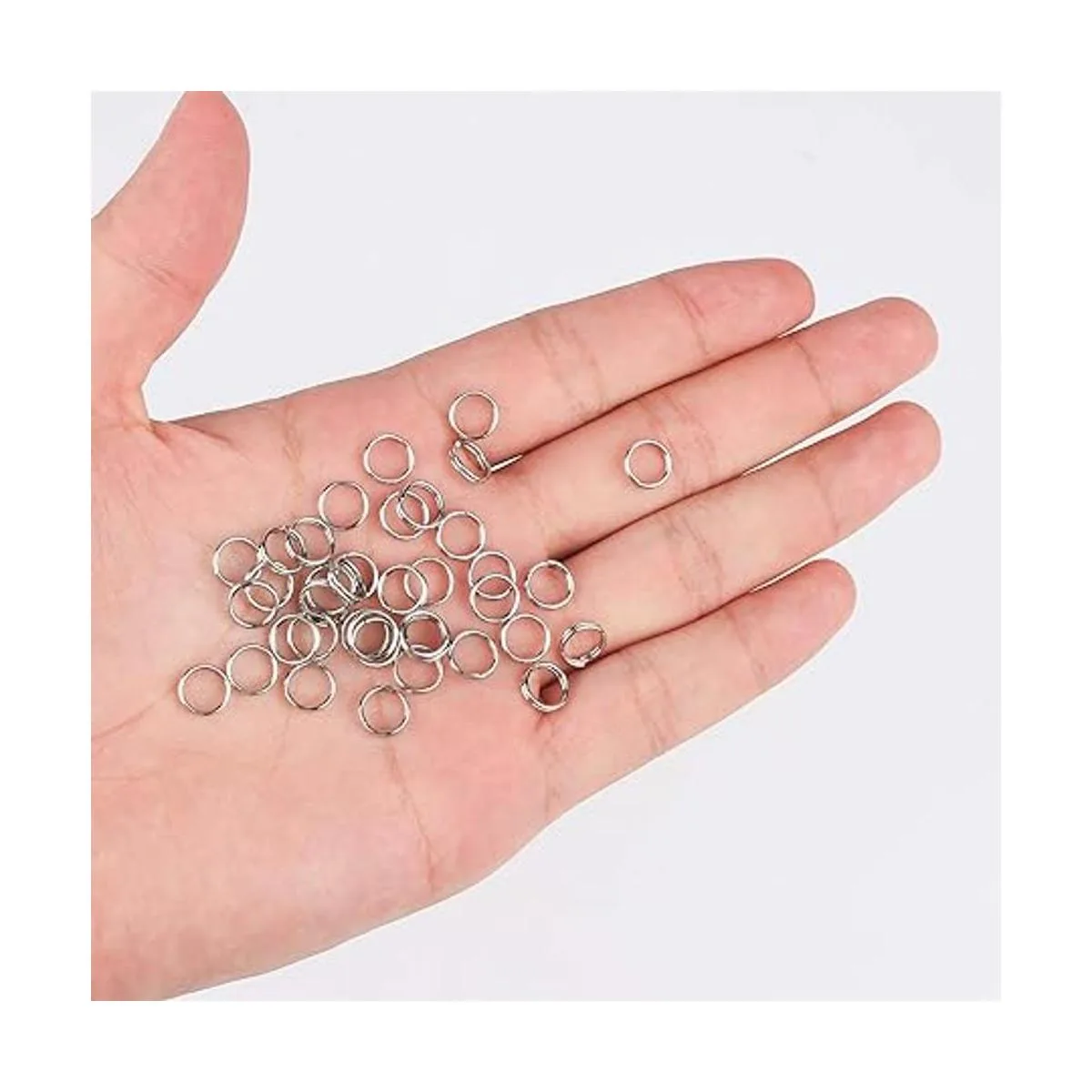 HUIHUIBAO 200 piezas de acero inoxidable Split Ring_4