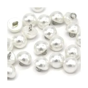 USOSOU 10mm Half Domed Pearl Buttons SemiCircle White_3