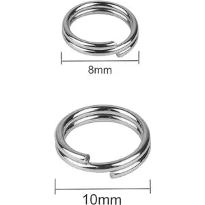 HUIHUIBAO 200 piezas de acero inoxidable Split Ring_2