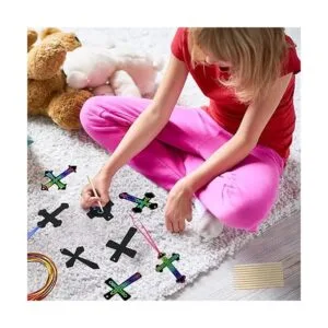 Adornos de cruz para rascar kit de manualidades de color_4