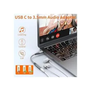 Adaptador USB tipo C a conector de auriculares hembra de_2