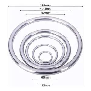 12 anillos tóricos de metal de 1 pulgada de acero_4