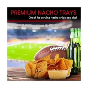 Bandejas de plástico para nachos de 22 onzas paquete de_6