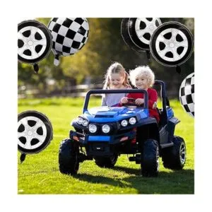 12 globos a cuadros blancos y negros de 18 pulgadas_6