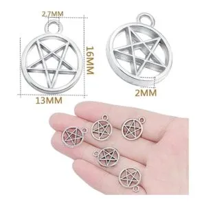 Aylifu 50 dijes de pentagrama vintage redondos de_3